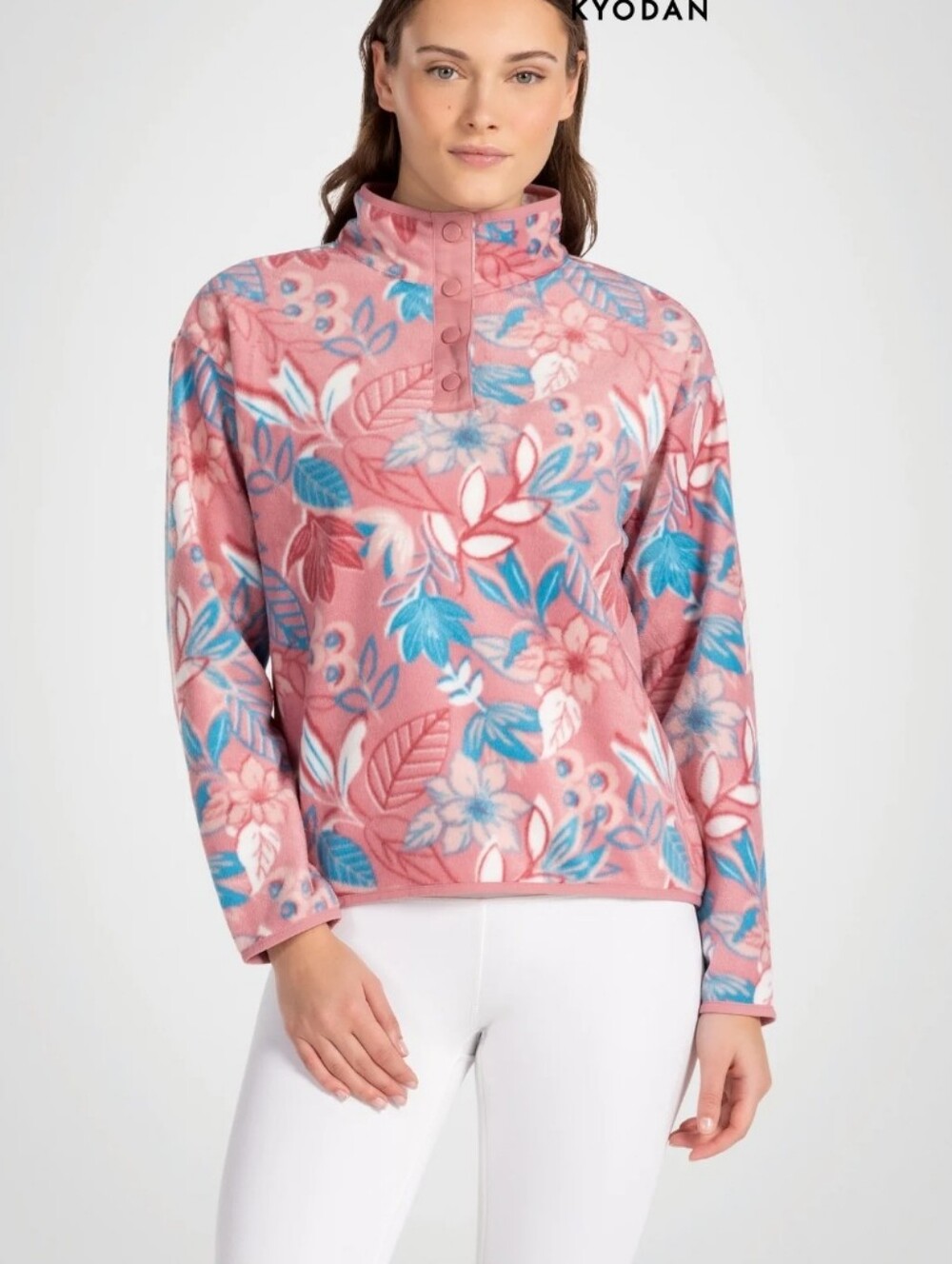KYODAN Outdoors NWOT Ivy Polar Fleece Sweater - Leaf Print - S